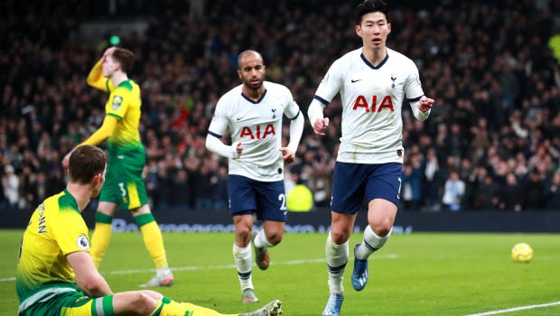 Bàn thắng của Son Heung-Min giúp Tottenham đánh bại Norwich